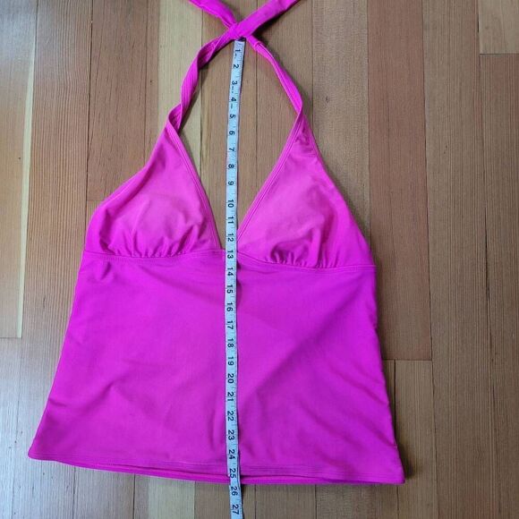 Old Navy XL hot pink halter v neck tankini swimsuit summer vacation - Picture 8 of 8